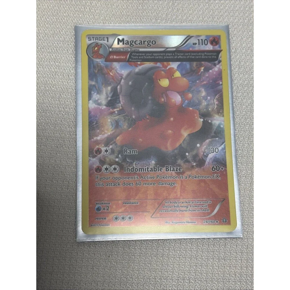 Magcargo 24/160 XY Primal Clash Rare Pokemon Card in Protective Sleeve NM